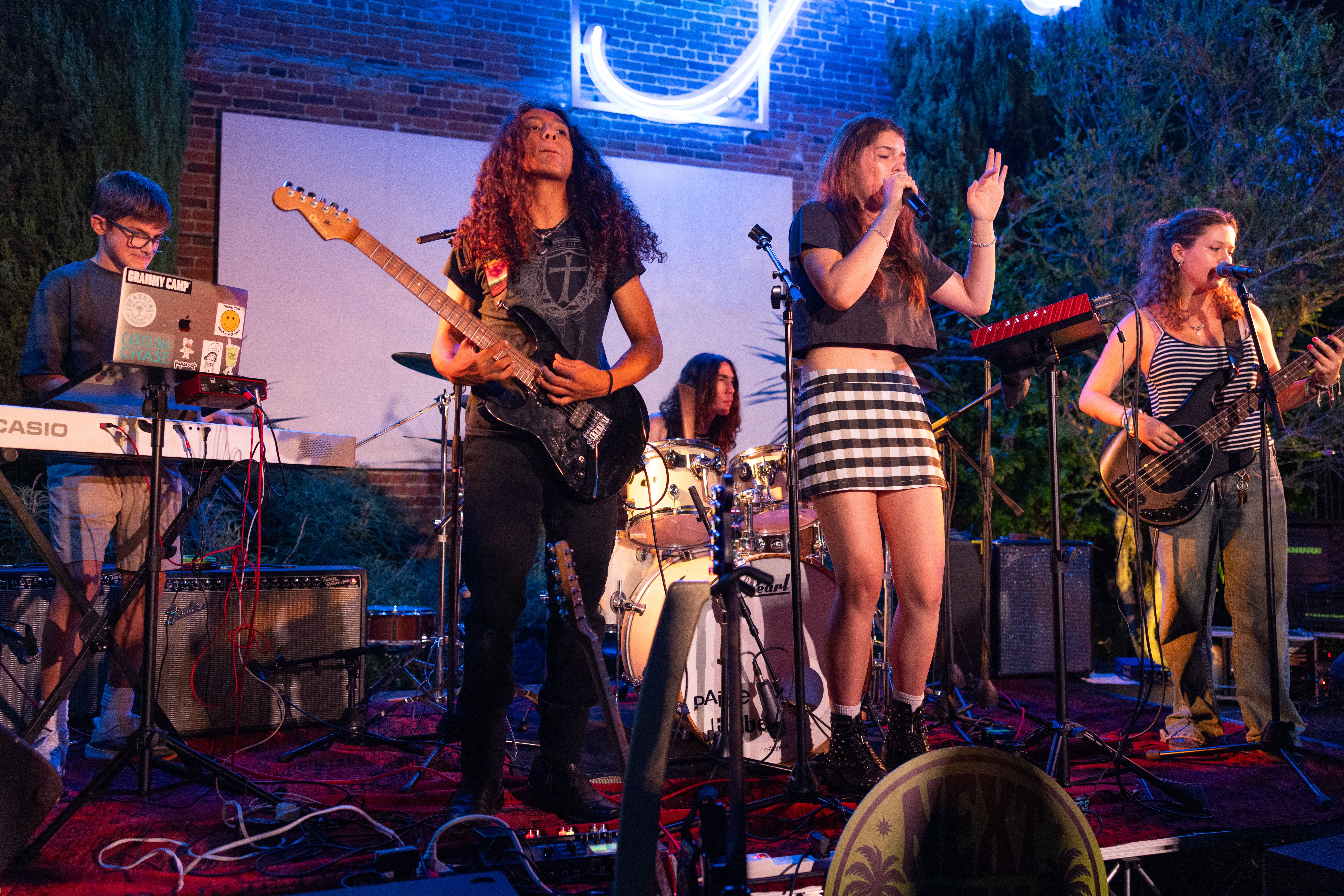 carolina chase with full band on stage
