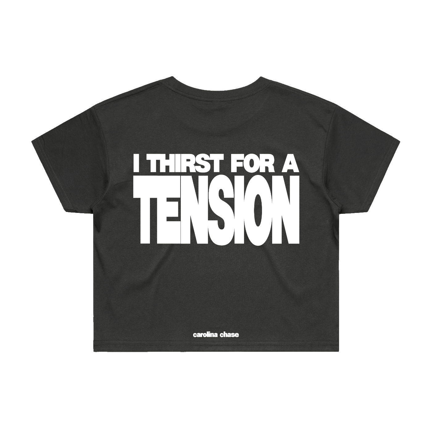 a tension crop top, back